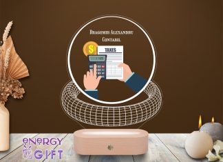 Lampă LED personalizată pentru contabili – lumina clarității și a echilibrului