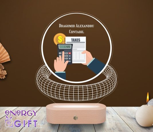 Lampă LED personalizată pentru contabili – lumina clarității și a echilibrului